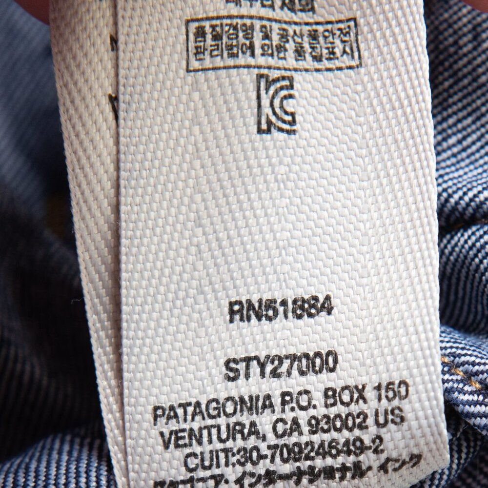 Patagonia Jean Jacket Organic Cotton Button Front Classic Denim Blue Size Small - Picture 4 of 6